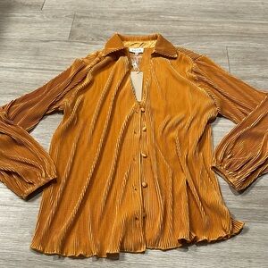 NWT Shop Luna B Orange Blouse